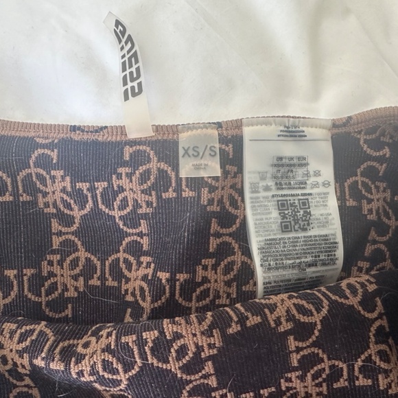 GUESS? Logomania Brown & Black Ribbed Active Set Size XS - Picture 9 of 11